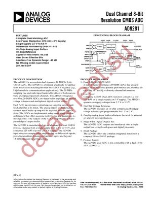 AD9281ARSZ datasheet  